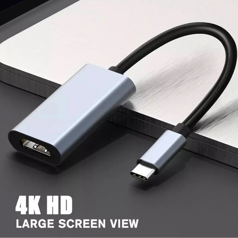 USB Type C to HDMI Adapter USB 3.1 Cable For MHL Android Phone Tablet Black New.